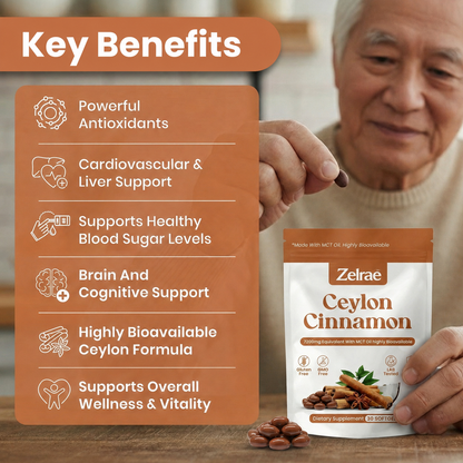 Ceylon Cinnamon 7200mg Equivalent with MCT Oil